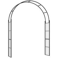 GARTENBOGEN,SCHWARZES Metall 157x40x223cm - Schwarz, Metall (47/13/85cm) - Vallsero