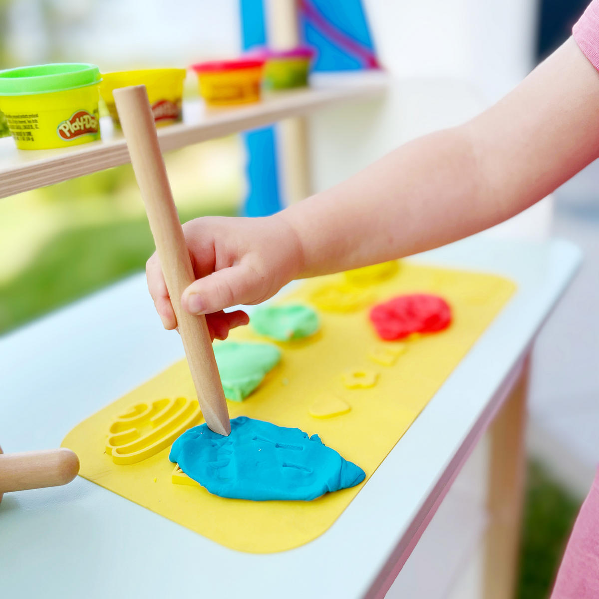 SCHULPULT MIT STUHL roba x Play-Doh - Weiß, Holzwerkstoff (55/58/49cm) - Roba