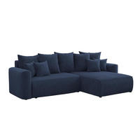 ECKSOFA BALI L - Blau/Schwarz, Holzwerkstoff (260/160cm) - Meblini