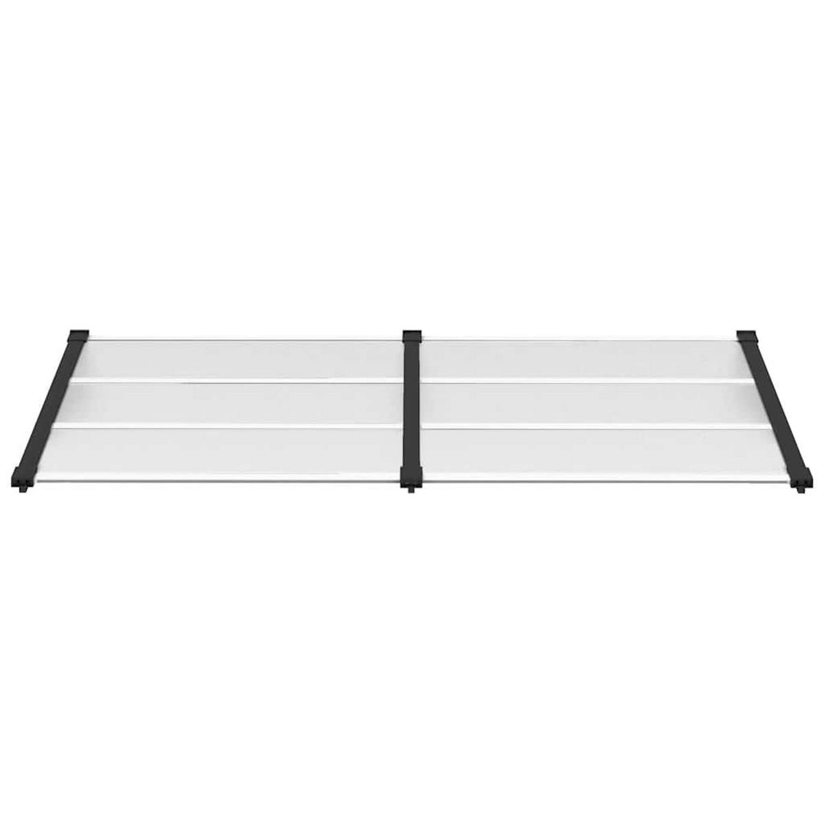 TÜRVORDACH Schwarz Und Transparent 199/90 Cm Polycarbonat - Transparent, Kunststoff (199/27.5/90cm) - vidaXL