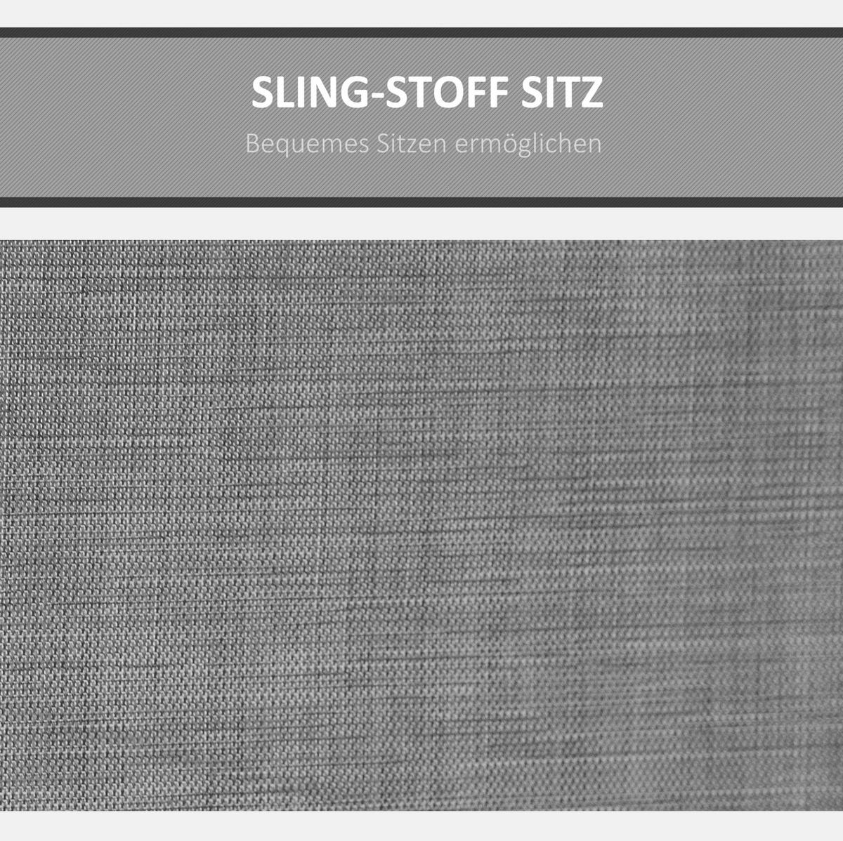 3-SITZER Hollywoodschaukel aus Metall 196 x 128 x 172 cm in Dunkelgrau mit Sonnendach - Dunkelgrau, Metall (196/172/128cm) - Modfu