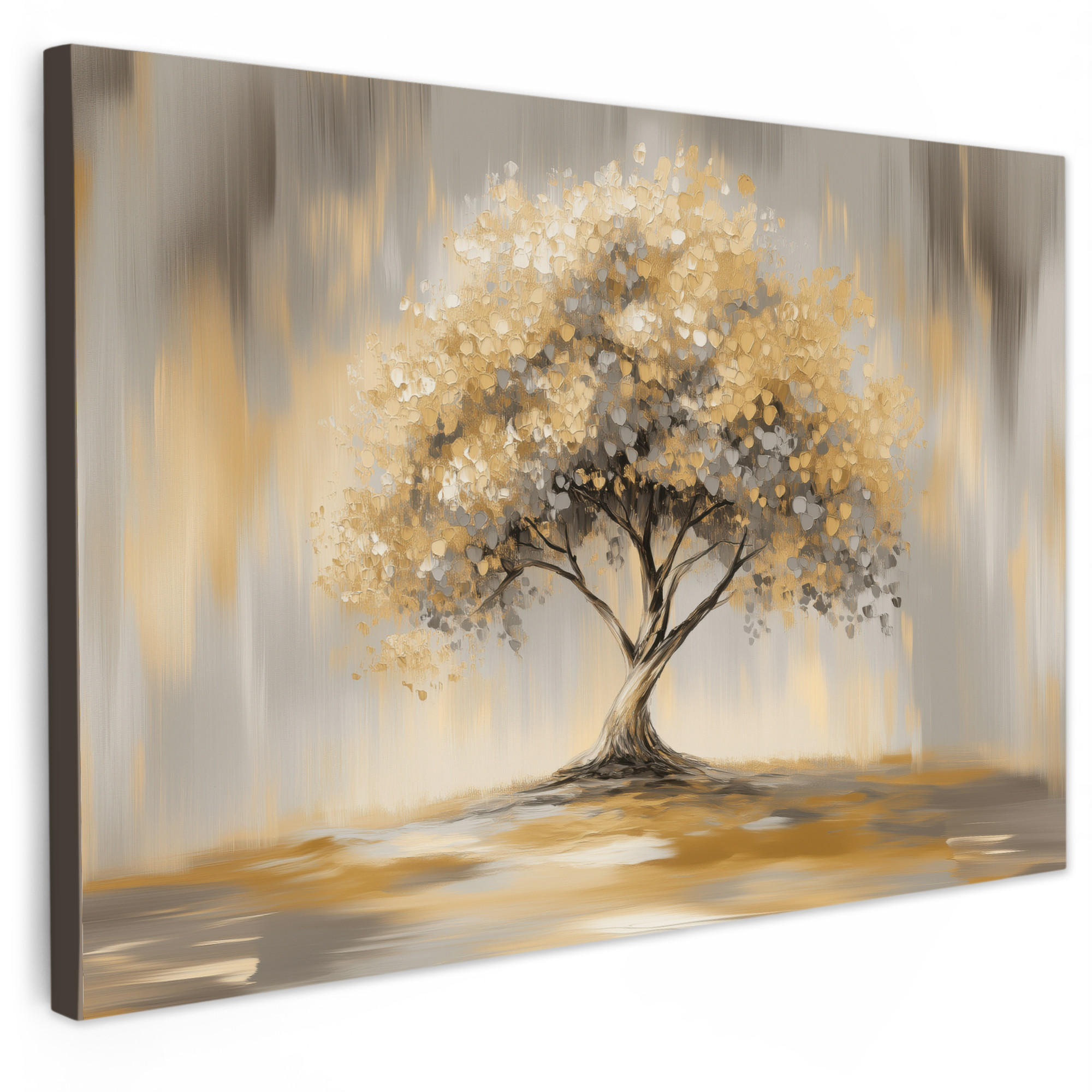 MuchoWow OBRAZ NA PLÁTNĚ Malba - Strom - Abstraktní - Listy 30x20 cm