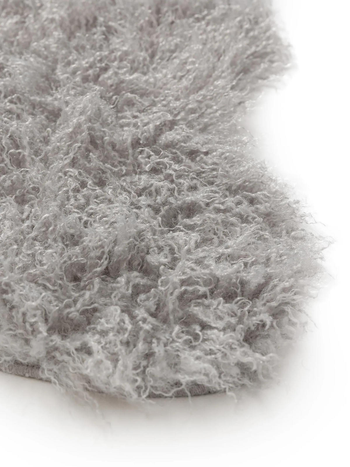 KUNSTFELL-TEPPICH Oscar Grau 60x90 cm - Grau, Textil (60/90cm) - benuta Nest