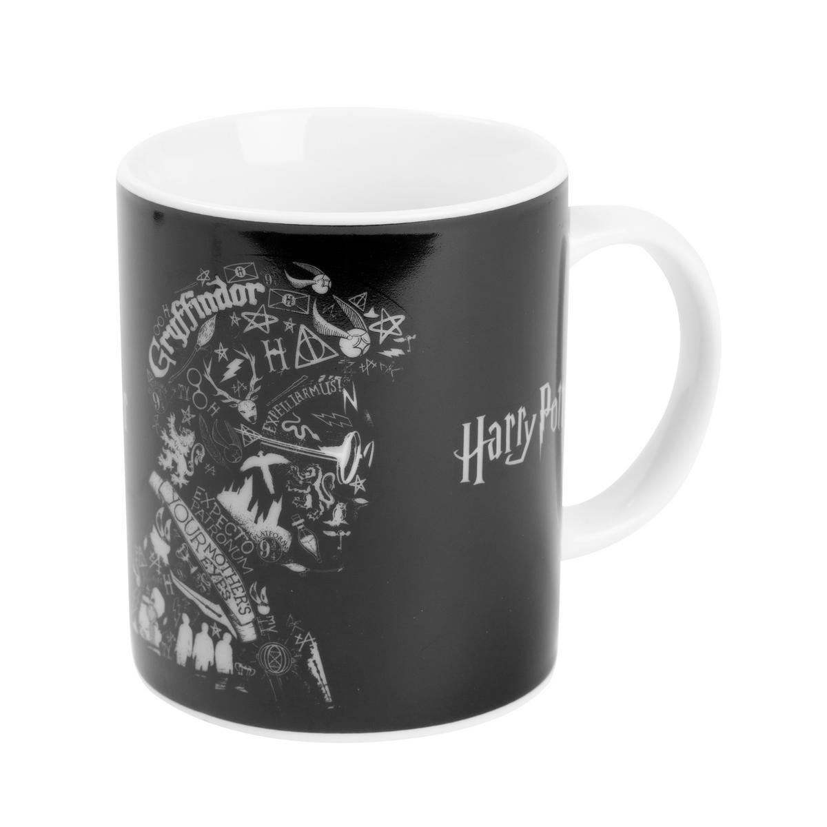 KAFFEEBECHER Harry Potter Silhouette Schwarz 320 ml - Schwarz, Keramik (0.32L) - United Labels