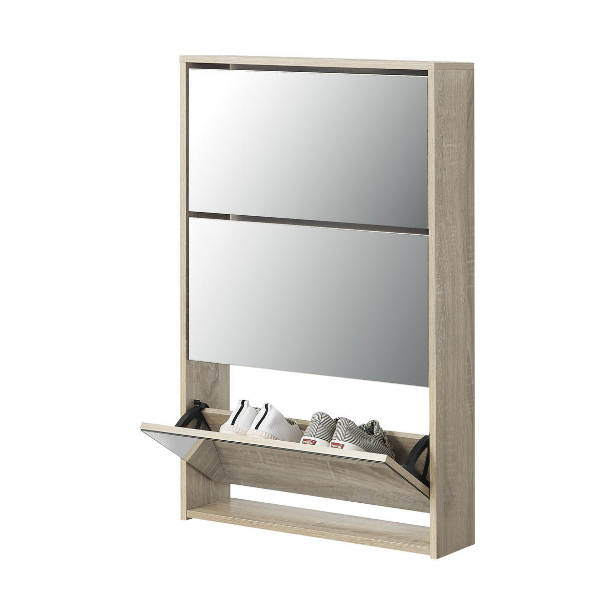 SCHUHKIPPER Lund - Sonoma Eiche, Holzwerkstoff (17/102.5/63cm) - [en.casa]