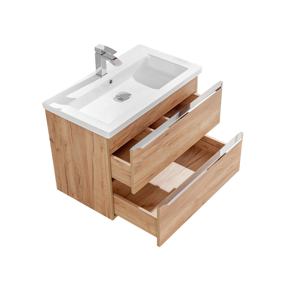 WASCHTISCH 80cm April Holz - Braun, Holzwerkstoff (80/57/46cm) - Petits-meubles