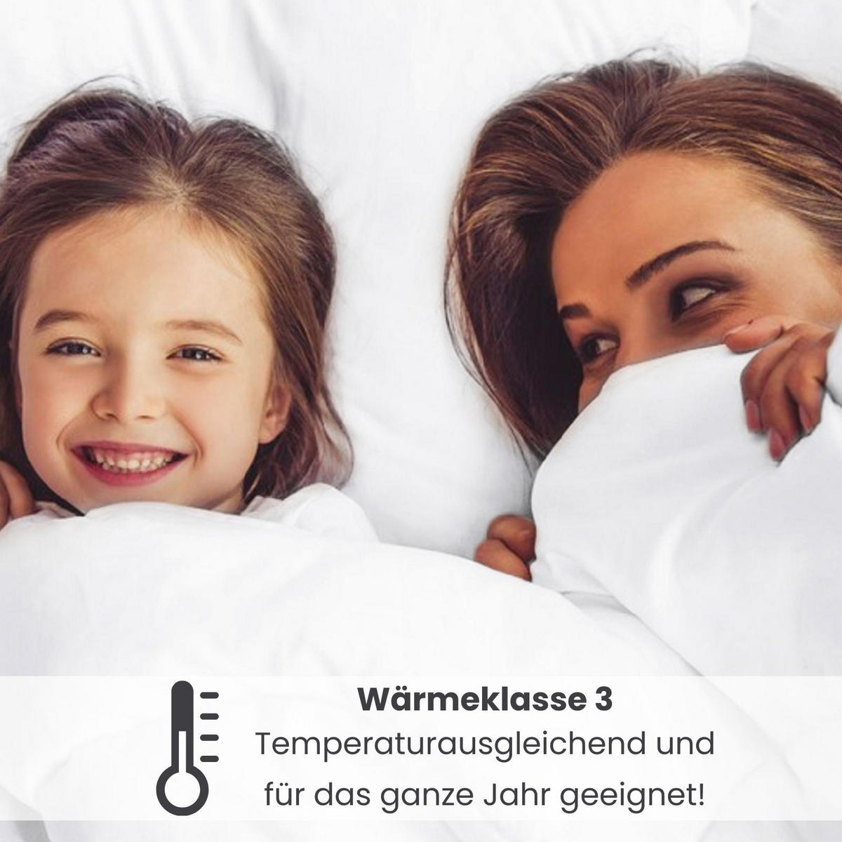 BETTENSET 2er Set Bettdecke und Kopfkissen 135/200 cm Microfaser Ganzjahresdecke - Weiß, Textil (135/200cm) - wometo