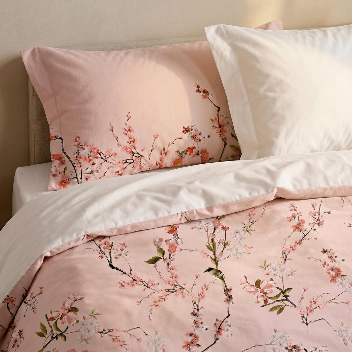 KISSENBEZUG Chinoiserie rose 45x125 cm - Multicolor, Textil (45/125cm) - Happy Friday