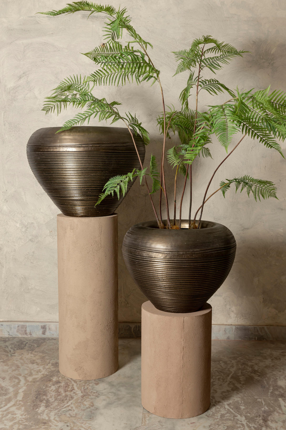 TOPF Dineo Gold 66/66/47cm - Goldfarben, Metall (47cm) - PTMD Collection