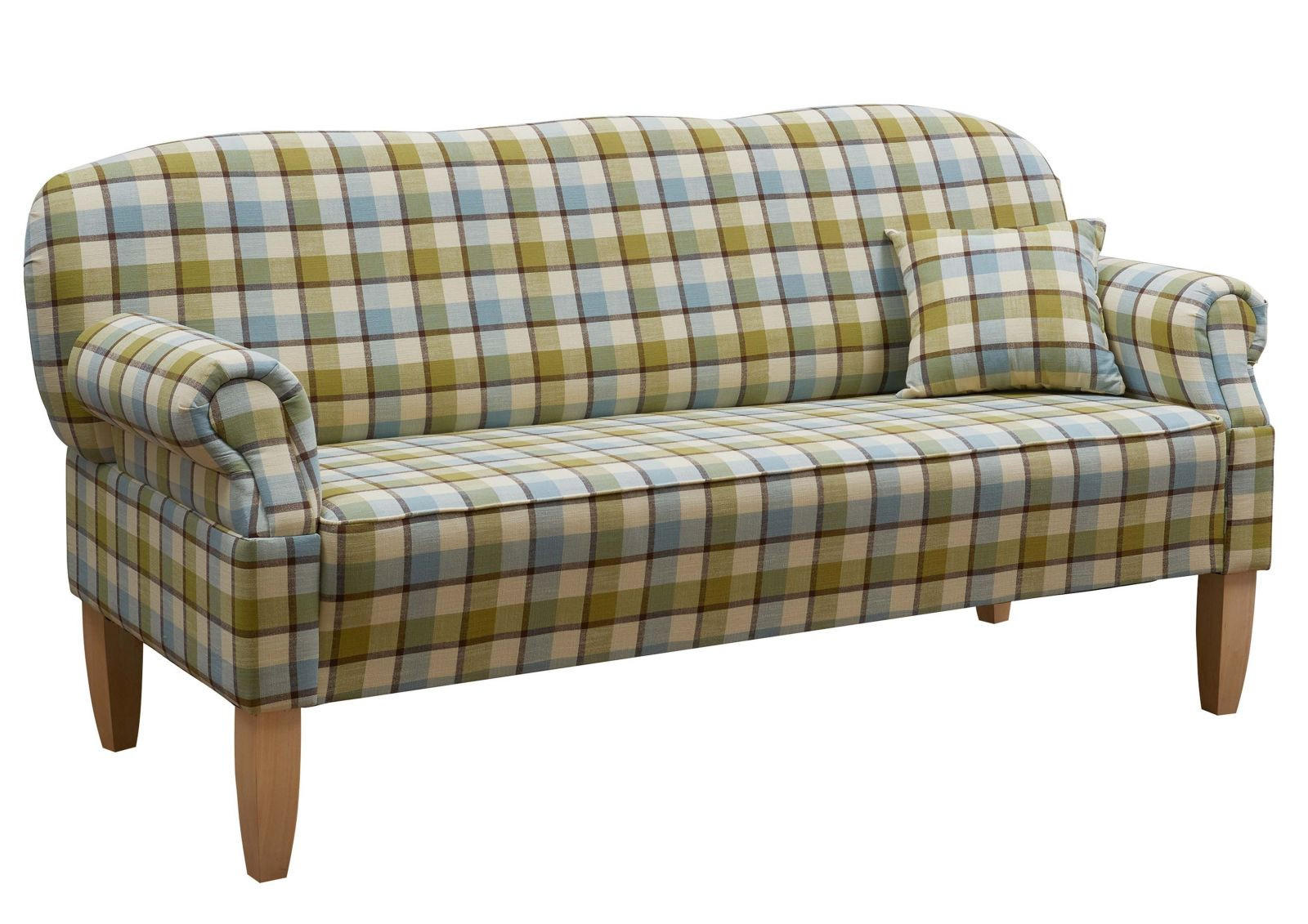 KÜCHENSOFA 188x78x97 hell kariert EDINBURGH - Multicolor/Grün, Kunststoff (188/97/78cm) - Massivmoebel24