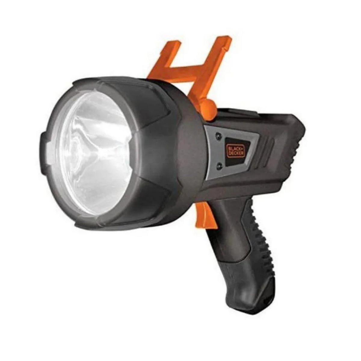 TASCHENLAMPE SLV3 Schwarz Grau LED 600 Lumen Akku 2 Modi 400 m - Schwarz/Orange, Kunststoff (16.5/9.5/15cm) - Black & Decker