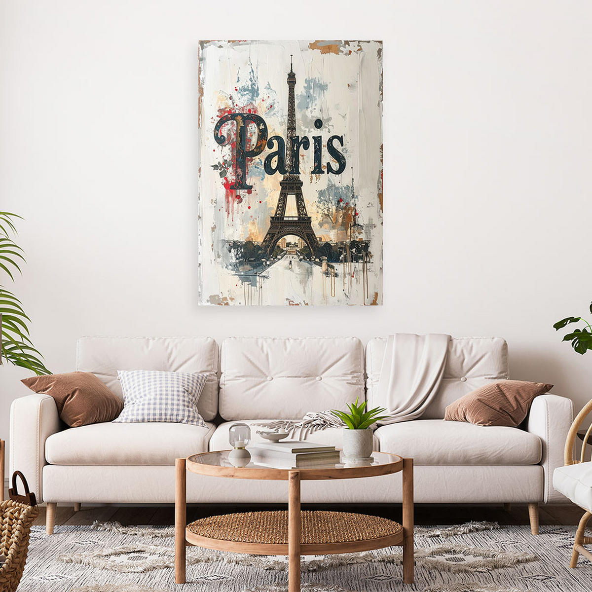 LEINWANDBILD Inschriften und Zitate 80x120cm - Beige, Textil (80/120cm) - Feeby