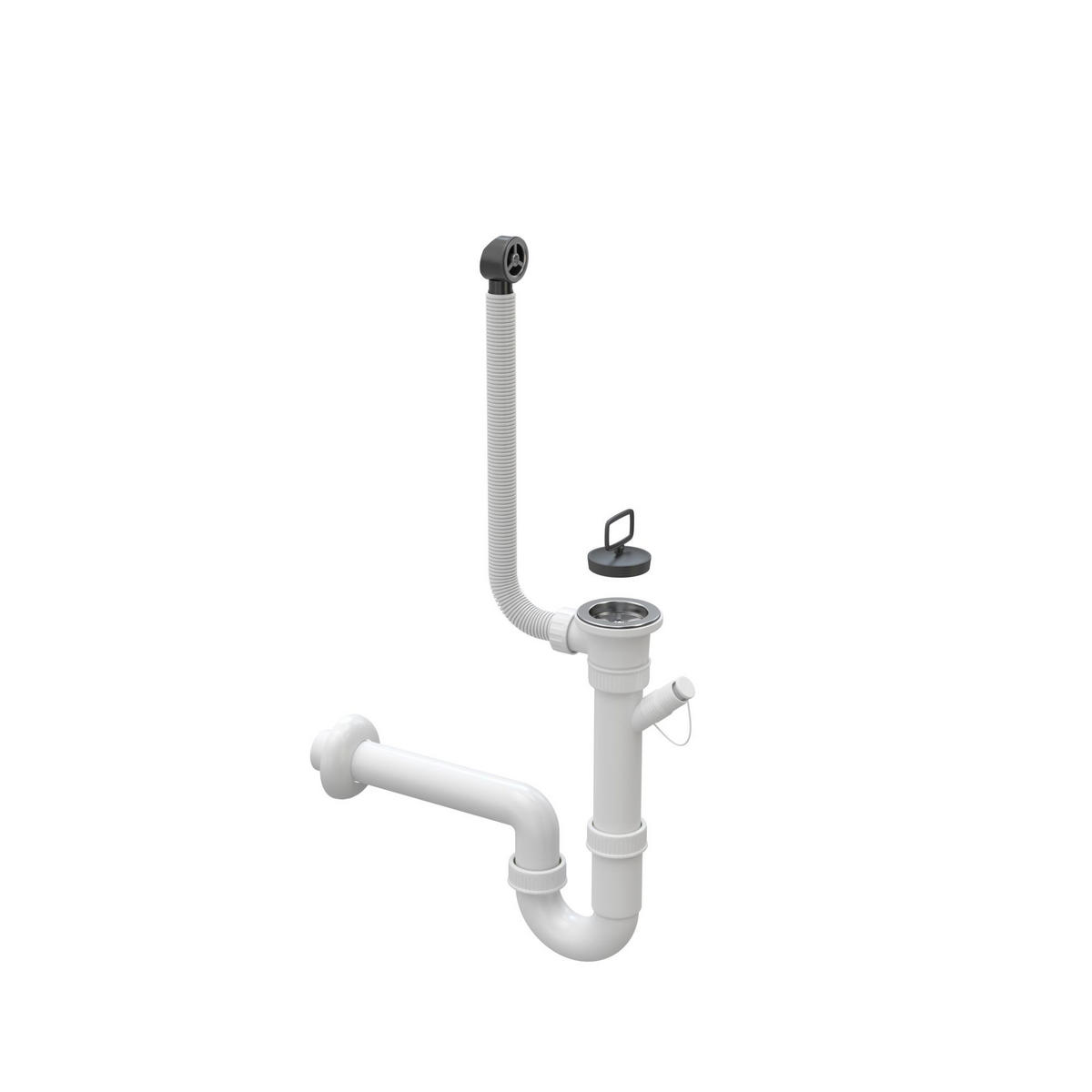 SPÜLBECKEN Paron mit Siphon - Beige, Kunststoff (50/34/31cm) - Granitan