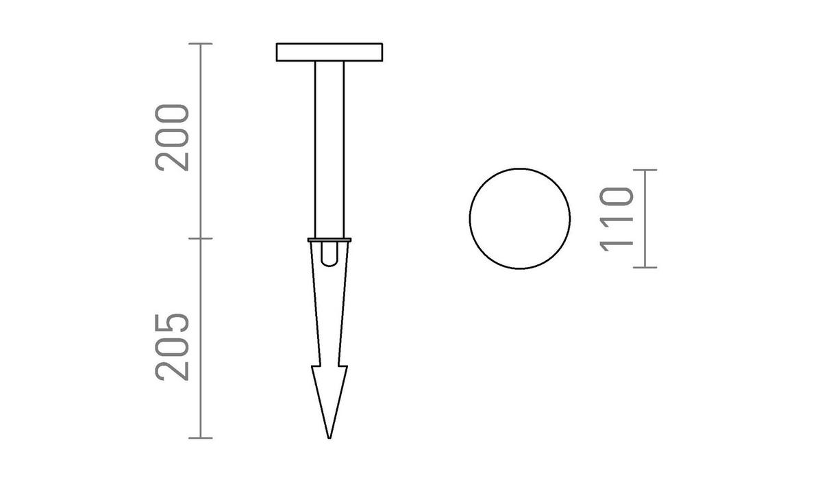 AUSSENLEUCHTE GEVALIA 20 Schwarz Mattacryl 5 W IP65 - Schwarz, Kunststoff (108/108/41.5cm) - Rendl