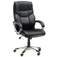 BÜROSESSEL, Schwarz, Kunsterleder - Schwarz, Leder (58/124/70cm) - HOMCOM