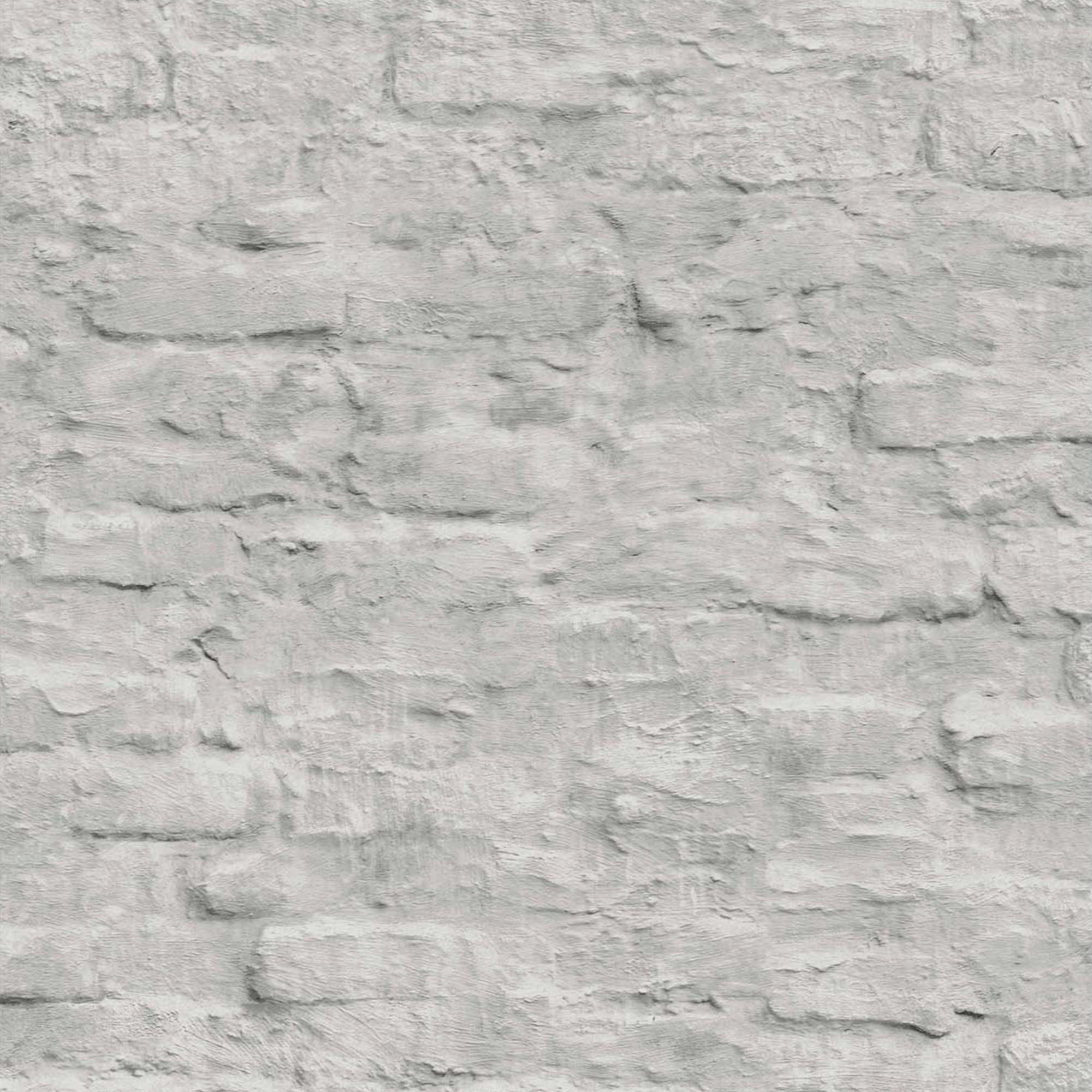 VLIESTAPETE Backsteinoptik Weißgrau - Weiß, Papier/Kunststoff (52/1000cm) - next