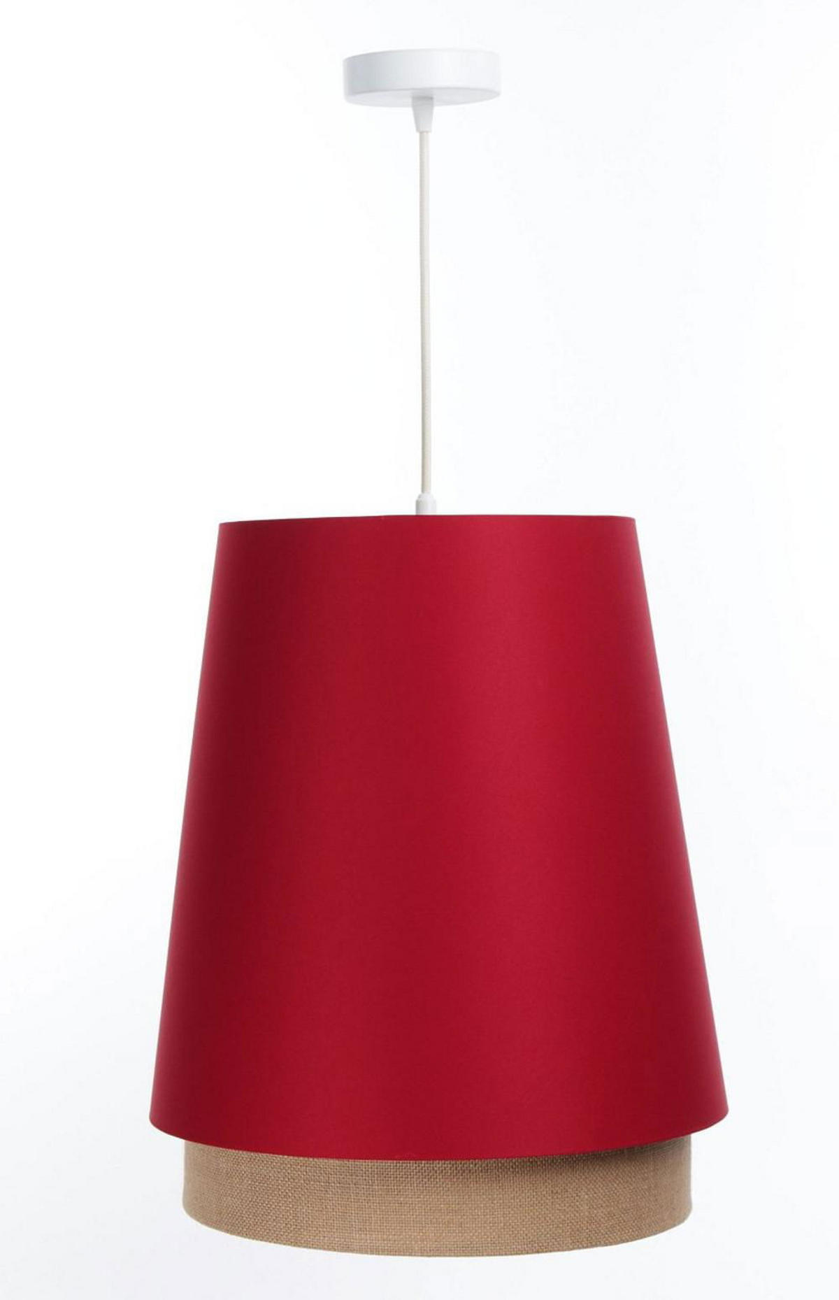 HÄNGELEUCHTE Rot 35/43 cm - Beige/Rot, Kunststoff (35/1.3/43cm) - ONZENO
