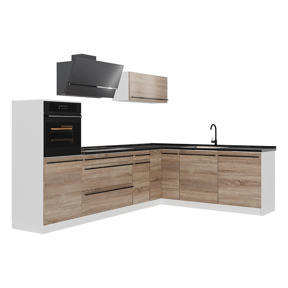 Vicco Eckküche Sonoma Eiche, Weiß 287x206.8x60 cm