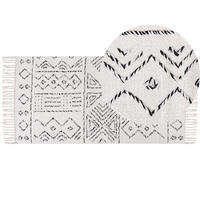 KURZFLOR-TEPPICH Alkent 150/80 cm - Weiß, Textil (80/150cm) - Beliani