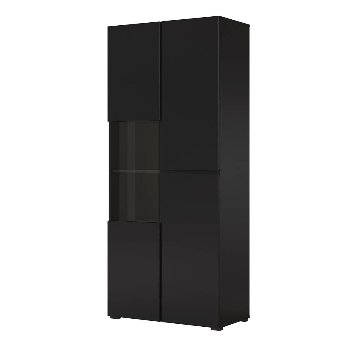 GESCHIRRSCHRANK Lilia Schwarz - Schwarz, Holzwerkstoff (79.5/183.5/40cm) - Petits-meubles