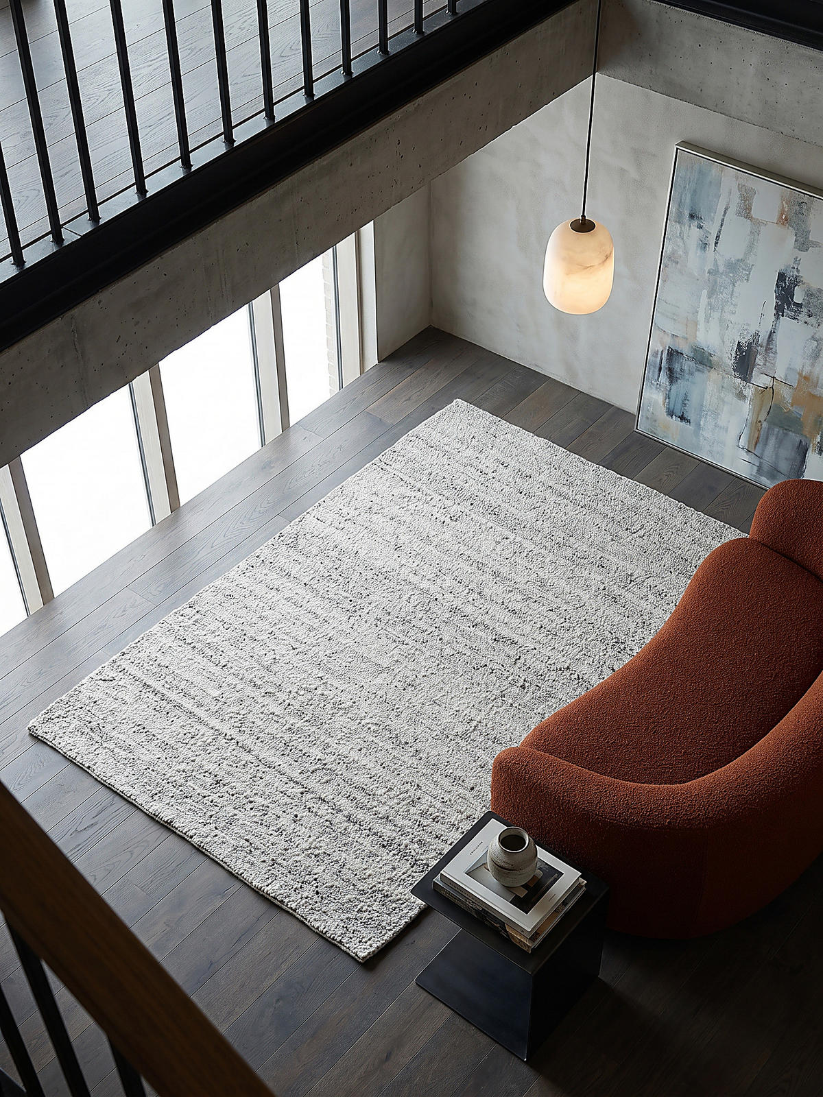 KURZFLORTEPPICH handgewebt GLAVEN, Bouclé-Struktur, Hellgrau, 160 x 230 cm - Grau, Textil (160/230cm) - KADIMA DESIGN