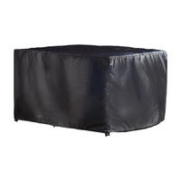 SCHUTZHÜLLE für Gartenmöbel Obal Schwarz 119 x 119 x 70 cm - Schwarz, Kunststoff (119/70/119cm) - Concept Usine