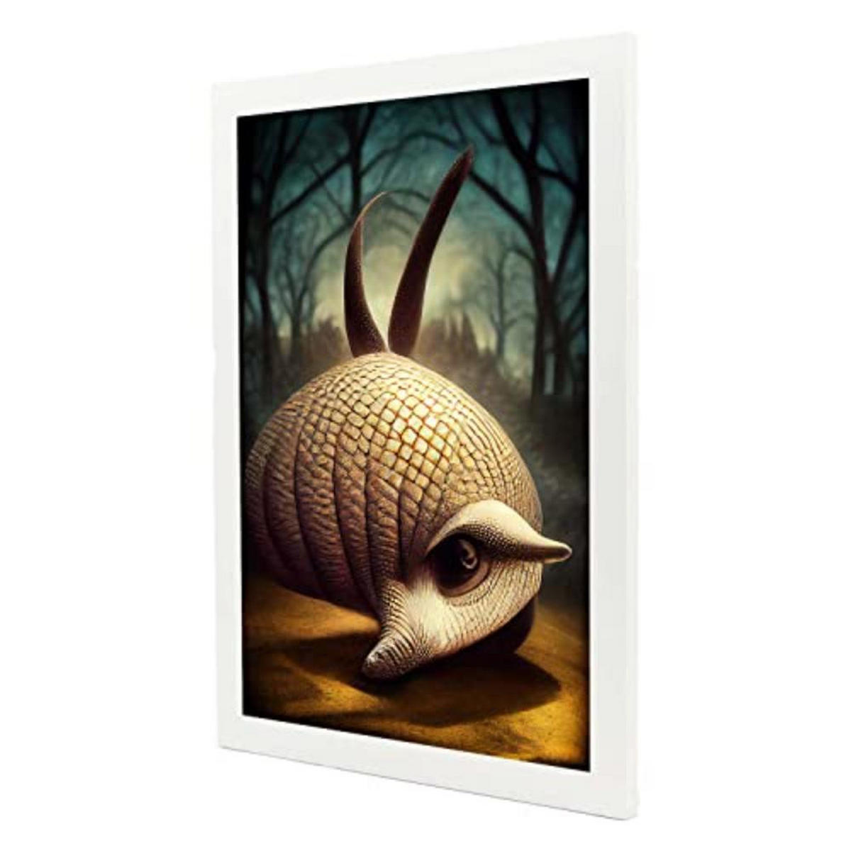 POSTER Set mit 4 Hunde im T Burton Goth Stil A3 Weißer Rahmen - Weiß, Papier (29.7/3cm) - Nacnic