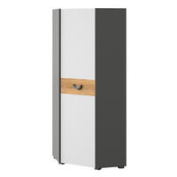 DREHTÜRENSCHRANK ARCADA 73/189,5/73cm 2-türig Eichefarben - Eichefarben/Weiß, Holzwerkstoff (73/189.5/73cm) - MASSENO