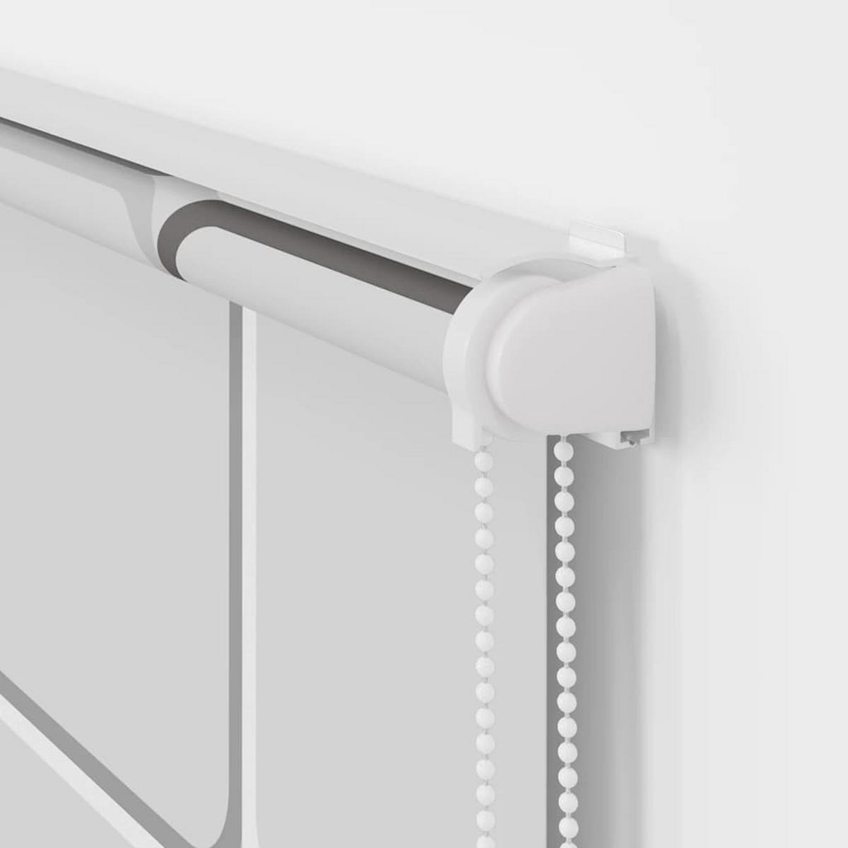 ROLLO für die Dusche 140/240 cm Stoffbreite 136 cm aus PEVA Quadrat Dekor - Multicolor, Kunststoff (140/240cm) - vidaXL