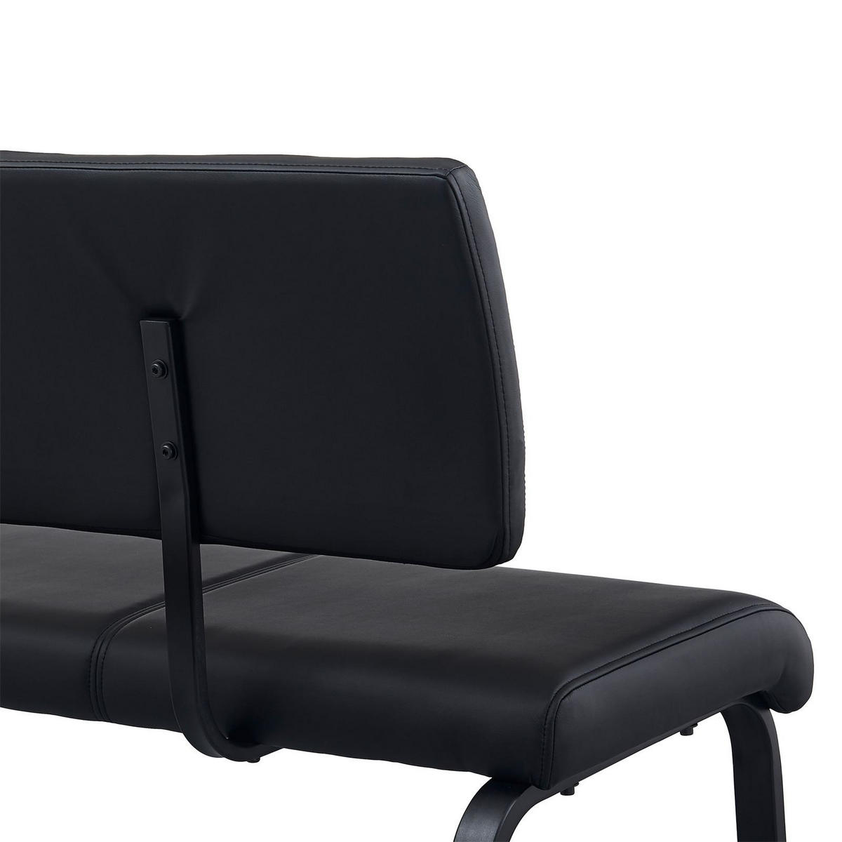 ESSZIMMERBANK VILAS - Schwarz, Textil/Metall (136/89/59cm) - IDIMEX