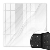 SCHLÜSSELBOX Schwarz 30x30 cm- Türöffnung nach rechts - Wellen der Eleganz - Weiß, Metall (30/30/5cm) - TULUP