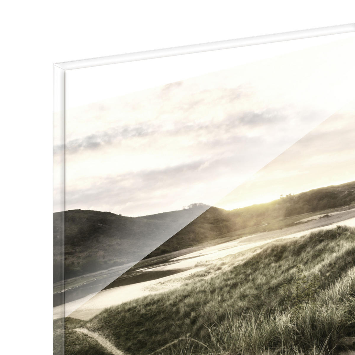 BILDER-SET aus Glas je 50x50 cm maritime Landschaft - Beige, Glas (150/50cm) - artissimo