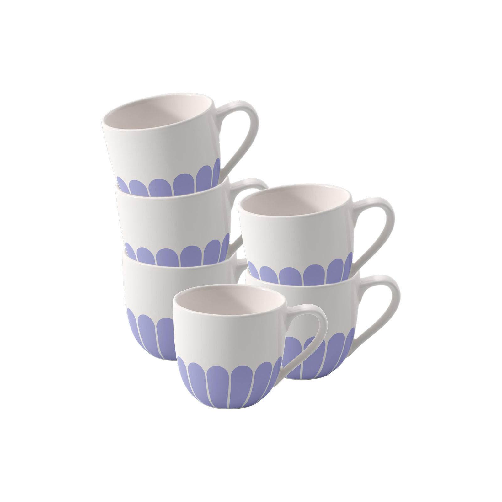 ESPRESSOTASSEN Fleur Couleur Bleu 70 ml 6er Set - Blau, Keramik (0.07L) - Villeroy & Boch