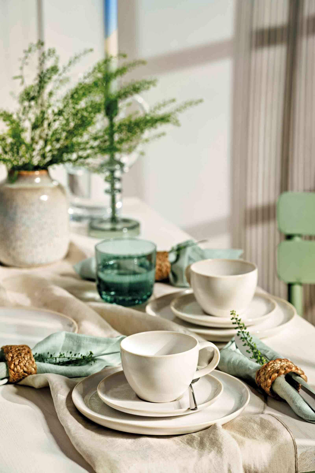 KAFFEEUNTERTASSEN Crafted Cotton ø 14,9 cm 6er Set - Beige, Keramik (14.9cm) - like.Villeroy & Boch