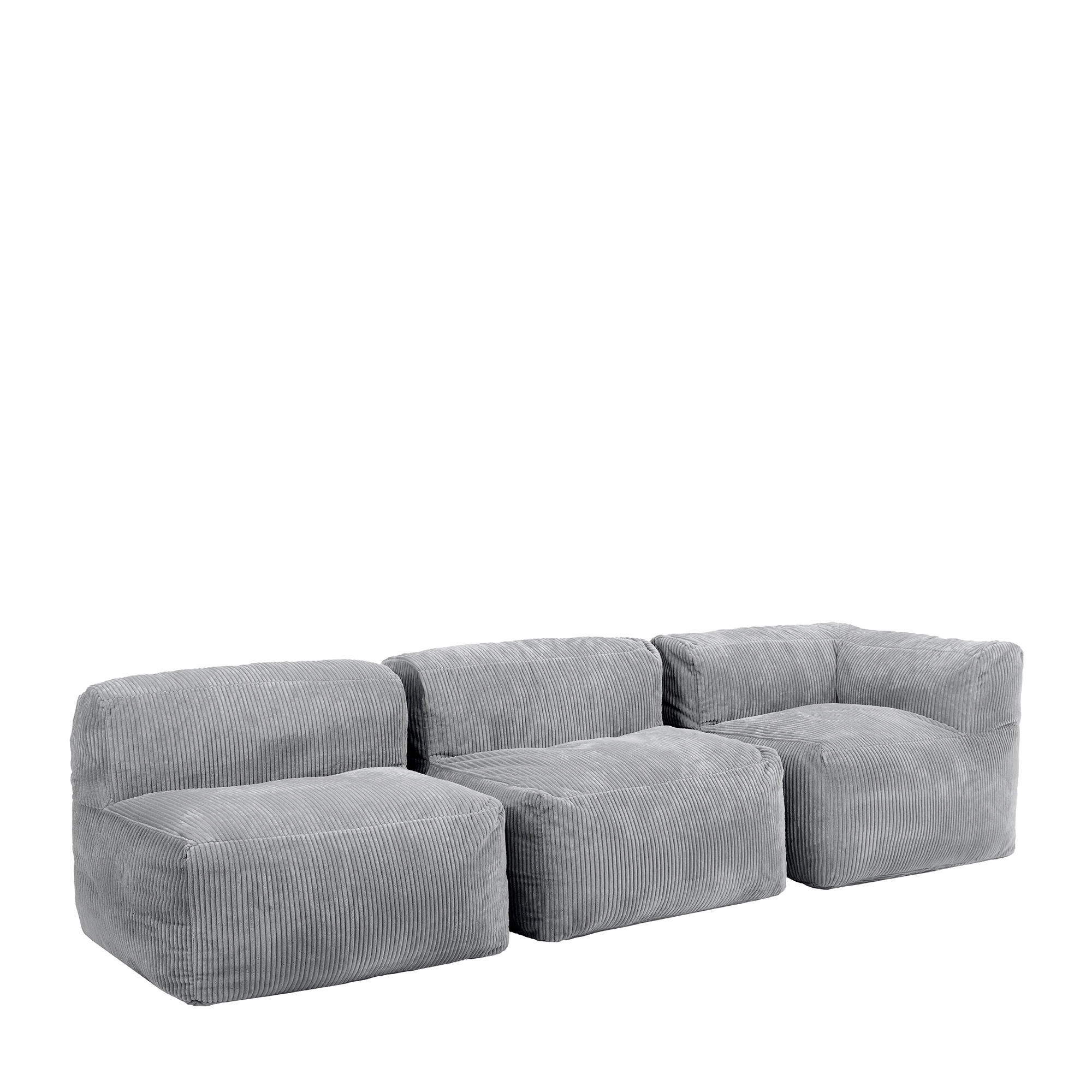 icon Sitzsack-Sofa Grau 290x68x100 cm