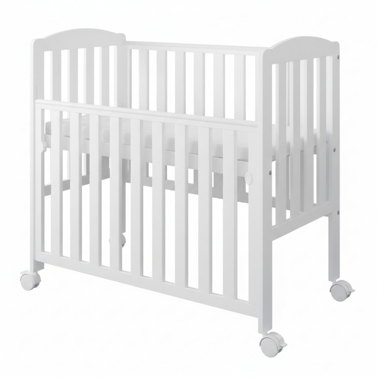 BEISTELLBETT Pino - Weiß, Holz (50/100cm) - kiki design