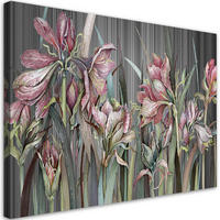 WANDBILD iris blumen - Grau, Textil (60/40cm) - Feeby