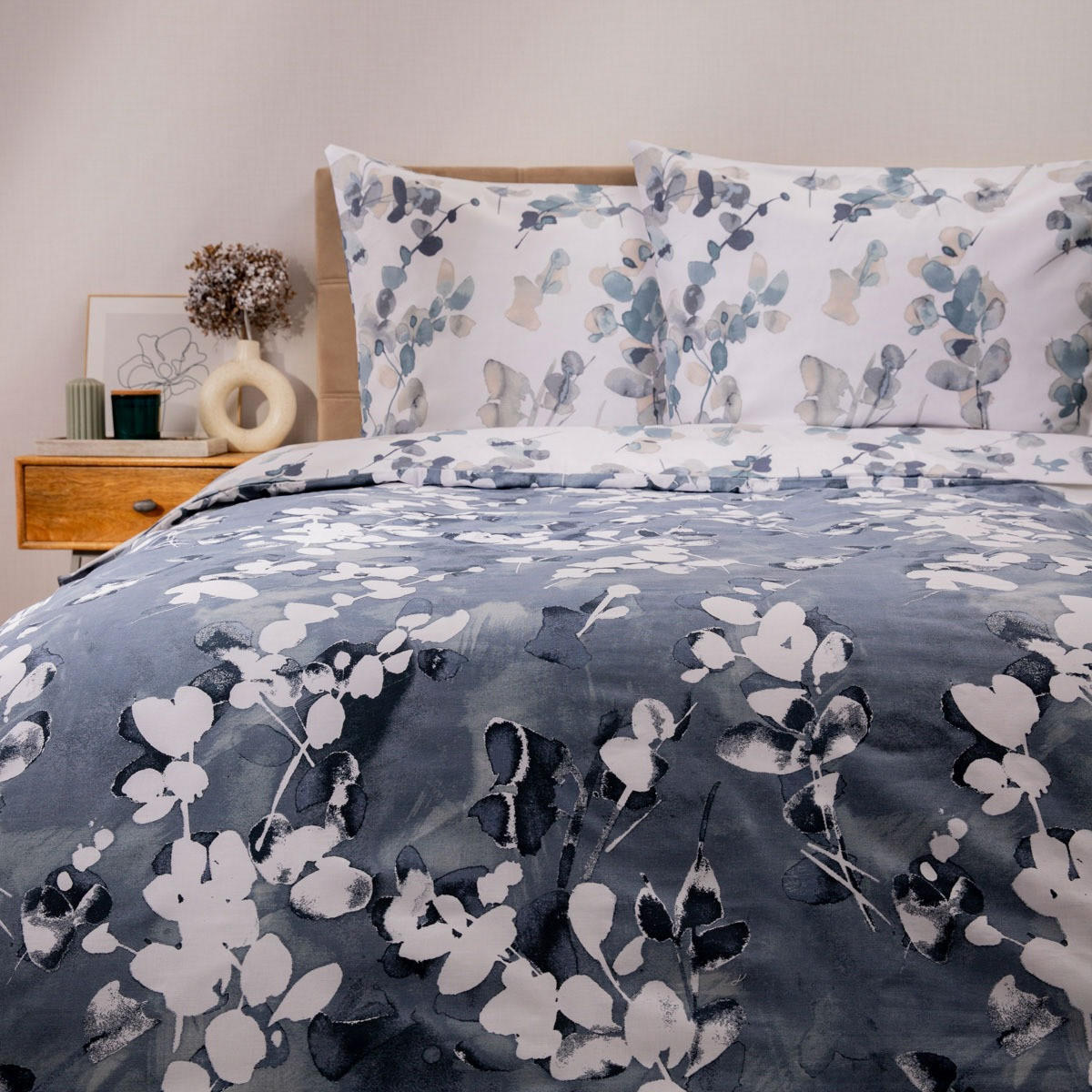 BETTWÄSCHE Nerina Baumwolle 160/200 cm - Blau, Textil (160/200cm) - Homla