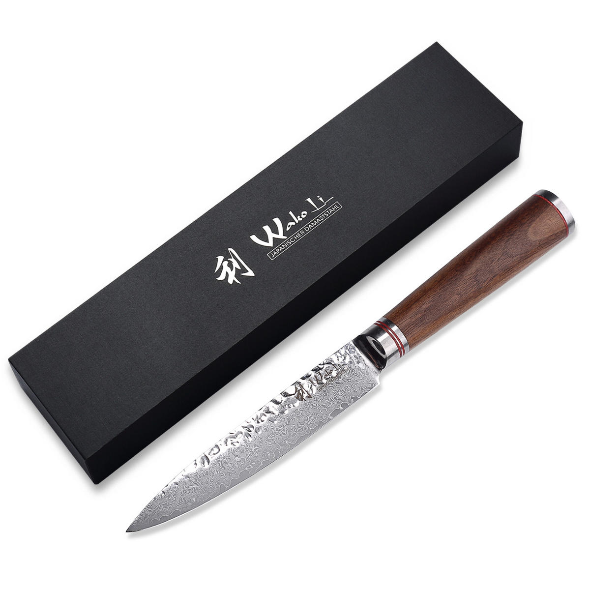 ALLZWECKMESSER 12,5 cm - Nussbaumfarben, Holz/Metall (24cm) - Wakoli