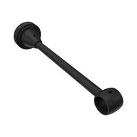 TRÄGER FÜR GARDINENSTANGEN 16 mm Ø, Primus 1-läufig, Schwarz - Schwarz, Metall (19.2/4/4cm) - INTERDECO