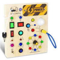 LERNSPIELZEUG Montessori Busy Board ab 3 Jahren - Naturfarben, Holz (13.5/17cm) - Kaket