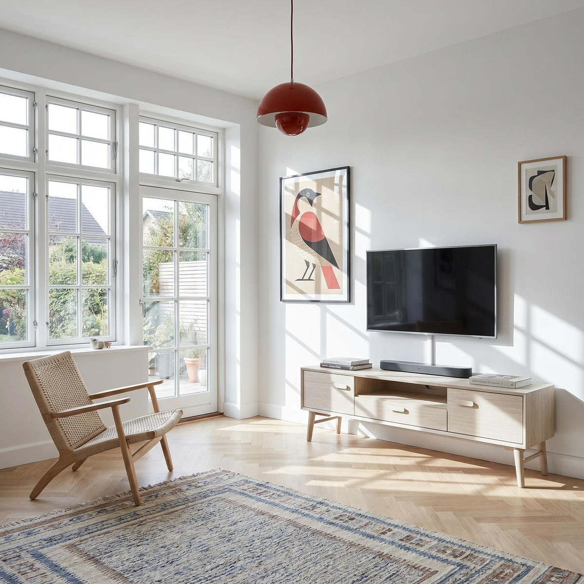 TV-ELEMENT Eiche massiv - Eiche Bianco, Holz/Holzwerkstoff (160/50/42cm) - Furnhouse