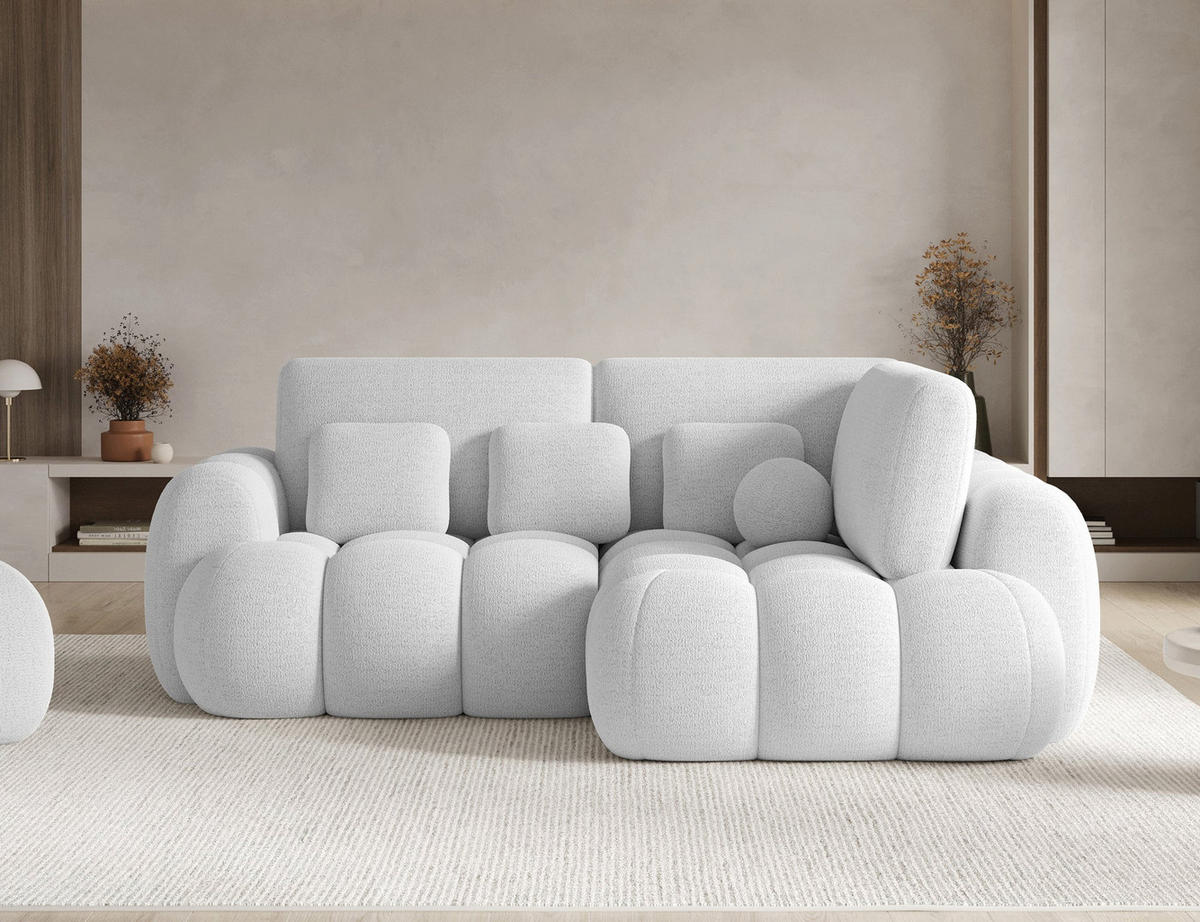 ECKSOFA COZION L-Form mit Schlaffunktion & Bettkasten – Modernes 3-Sitzer Sofa, HR-Kaltschaum, Wellenfederung, 267 × 165 cm - Schwarz/Weiß, Kunststoff (267/165cm) - Wohnideebilder