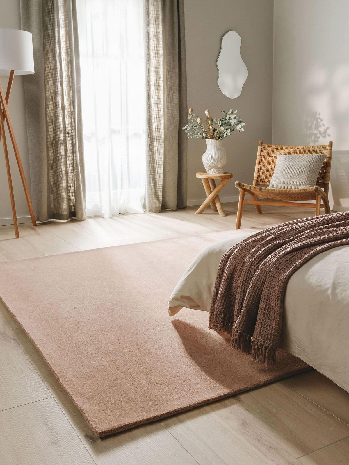 WOLLTEPPICH Bent Rosa 250x350 cm - Rosa, Textil (250/350cm) - benuta Nest