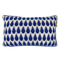 DEKOKISSEN Botanisch Mini gestrickt Blau 35x60 - Blau, Textil (60/35/12cm) - Malagoon