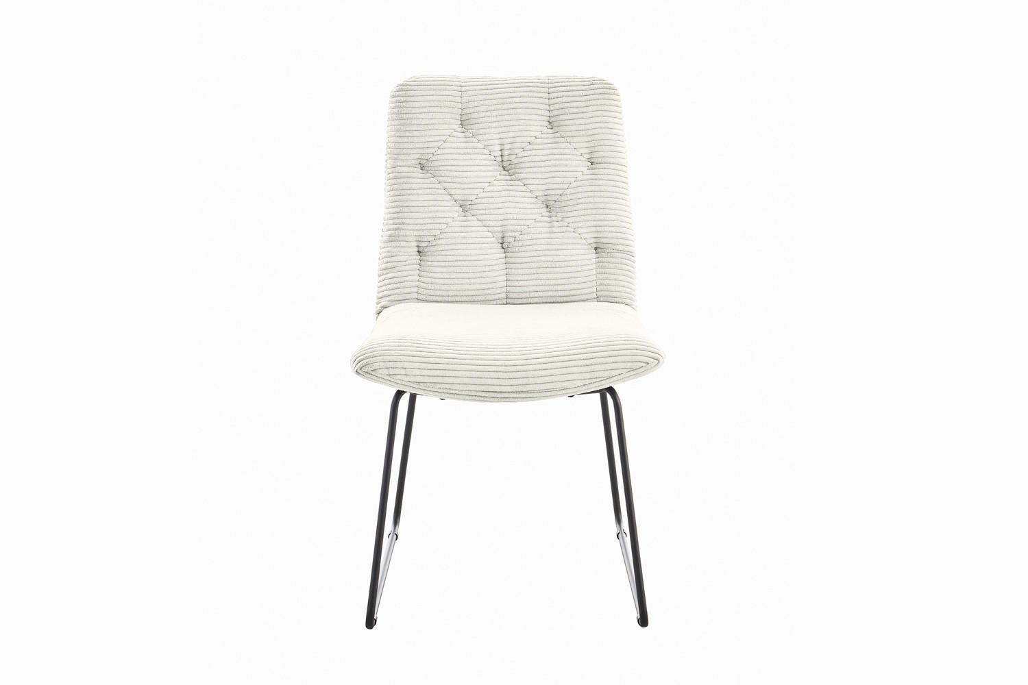 ESSZIMMERSTUHL NEW CHARME Weiß Cord - Weiß, Textil (52/87/66cm) - KAWOLA