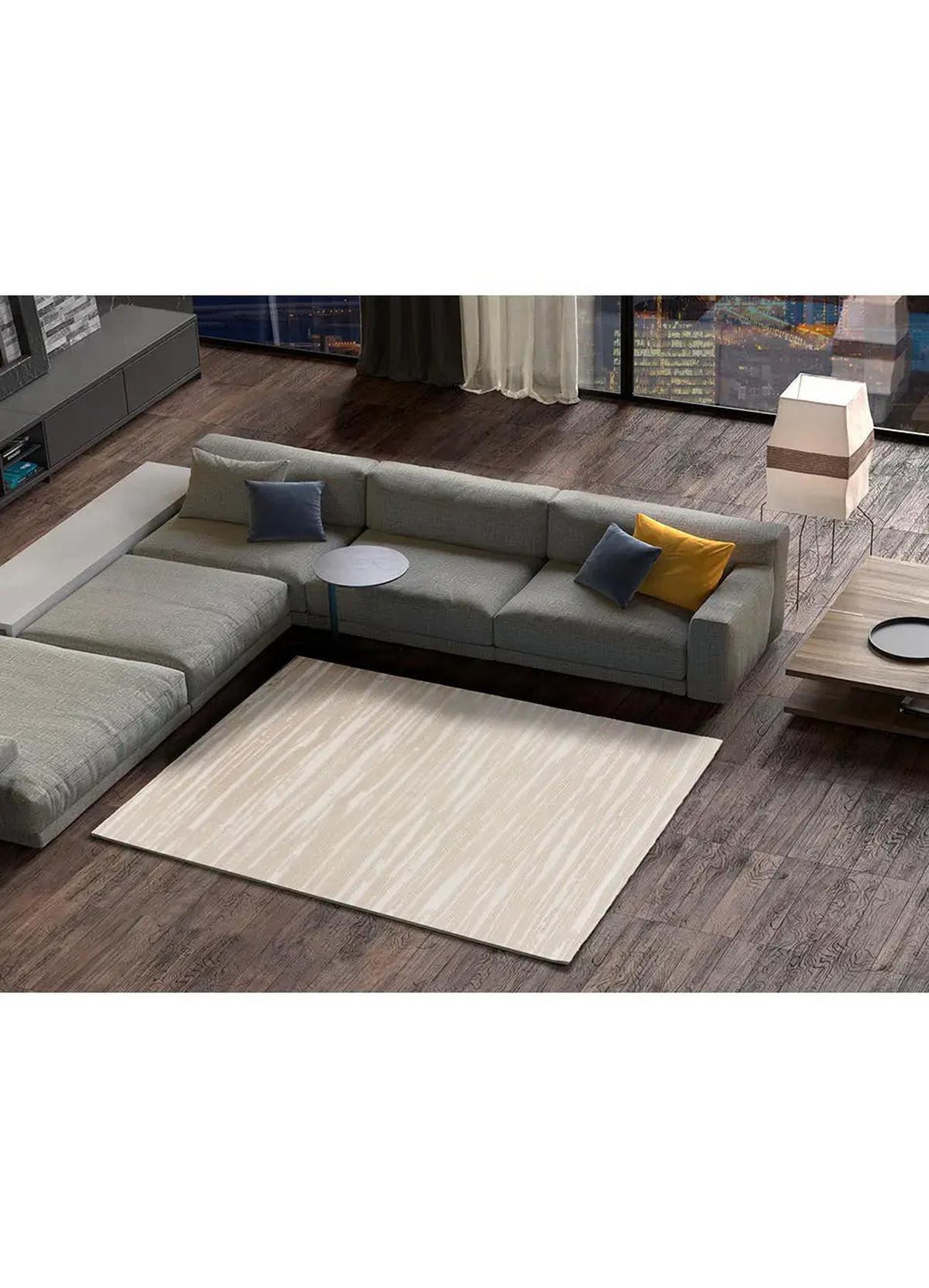 WEBTEPPICH Weiß / Creme Sensation Lin 160/230 cm - Creme, Naturmaterialien/Textil (160/230cm) - Atticgo