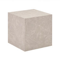 COUCHTISCH AMIRI M - Farbe: Beige, Größe: 50 x 50 x 50 cm - Beige, Holzwerkstoff/Textil (50/50/50cm) - Home Deluxe