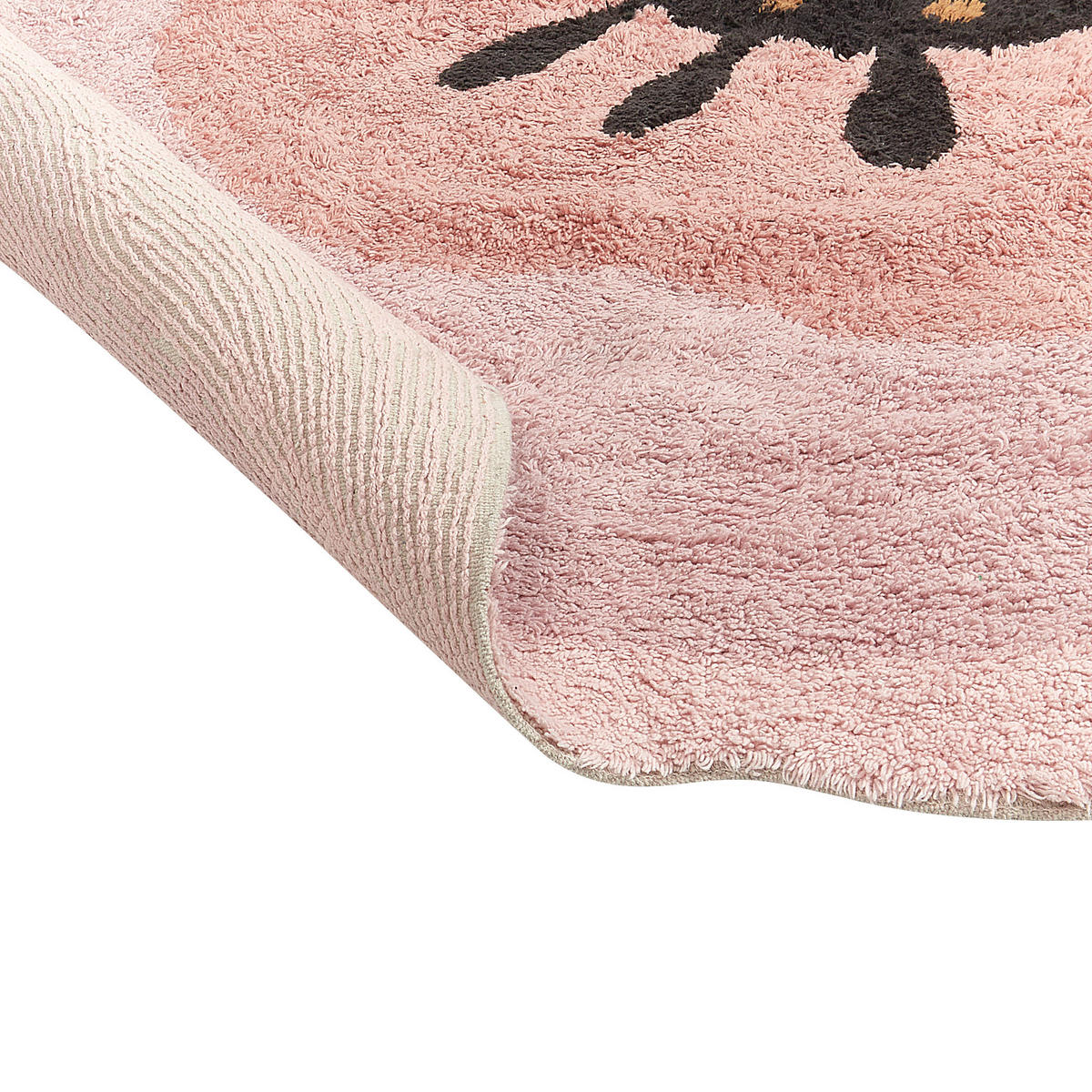 DĚTSKÝ KOBEREC Pastelově růžový 140 cm Bavlna Kharat - růžová, textil (140/140cm) - Beliani