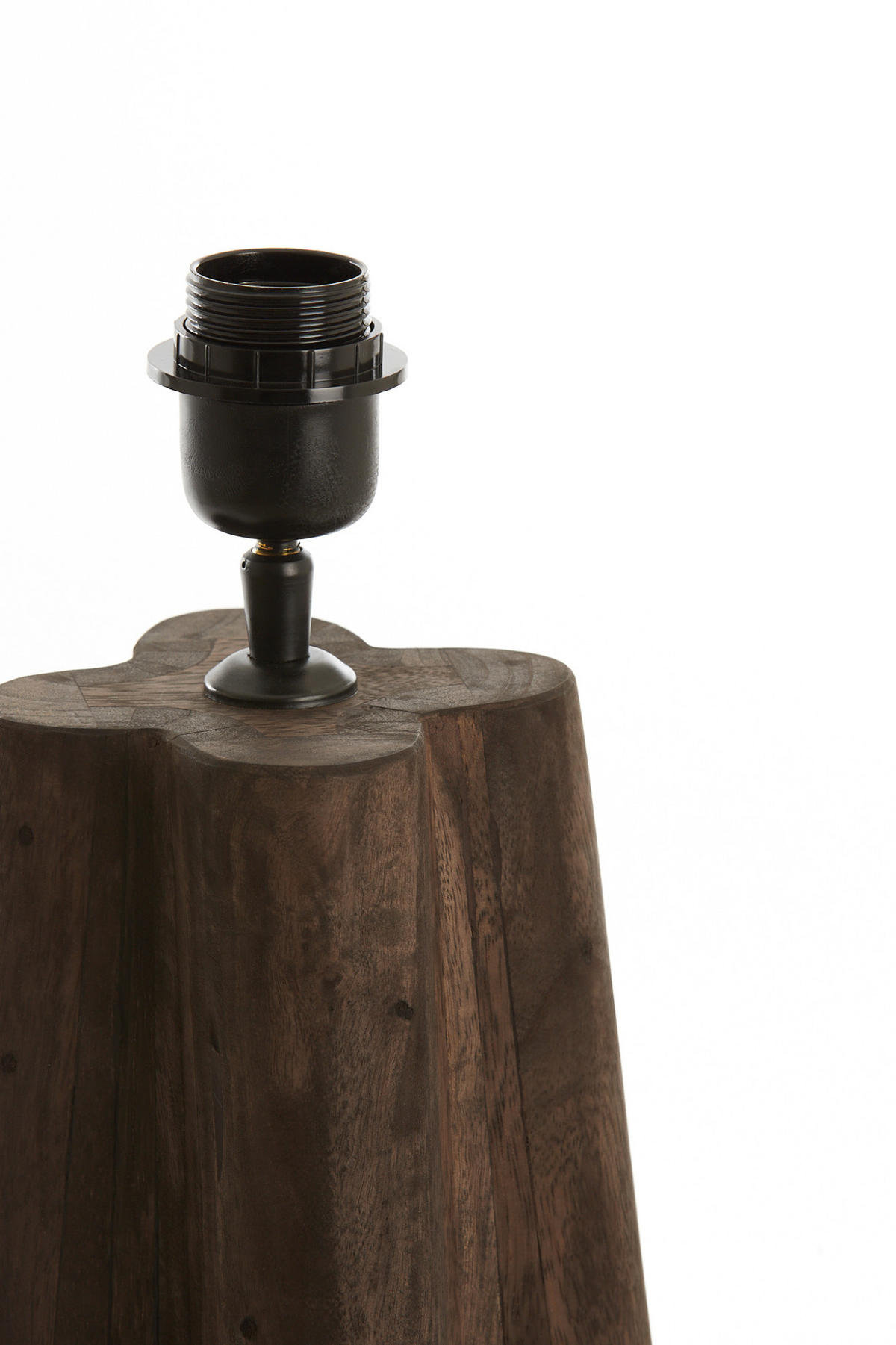 LAMPENFUSS Navelli Grau 15/15/40 cm - Grau, Holz (15/15/40cm) - Light & Living